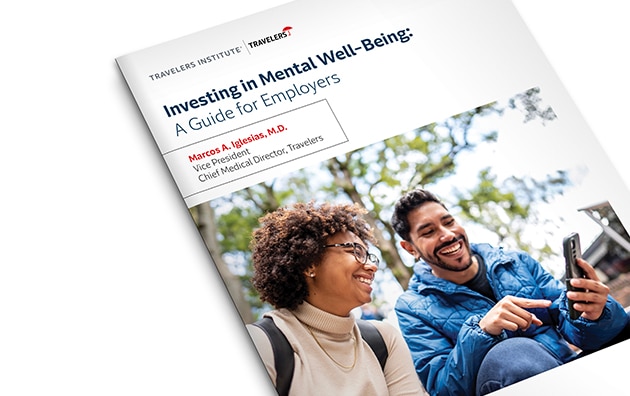 Cover of whitepaper titled Investing in Mental Well-Being: A Guide for Employers