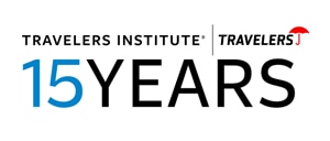 Travelers Institute 15th anniversary logo